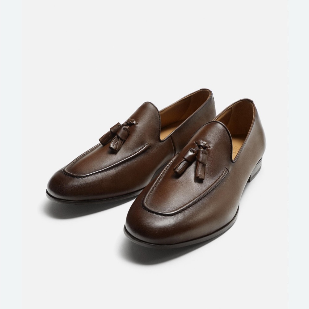 Men's Elegant Brown Leather Loafers